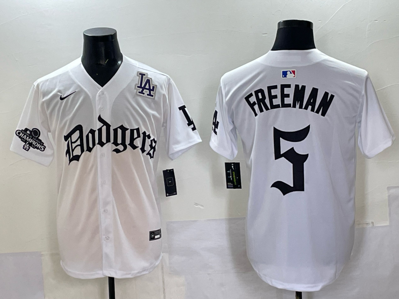 Men Los Angeles Dodgers #5 Freeman white Nike 2025 MLB jersey 001
